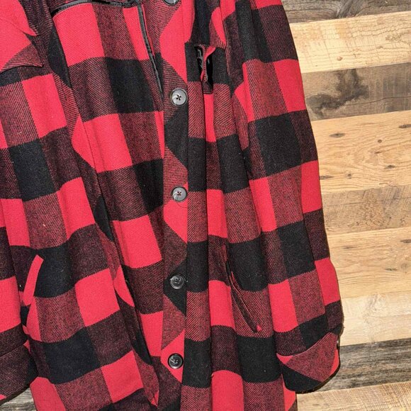 Torrid Wool Longline Buffalo Plaid Collared Shacket - Picture 6 of 10